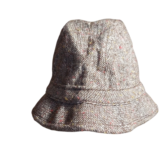 The Vagabond Pocket Hat Vintage Union Made Fedora Brown Red Tweed - Picture 6 of 15